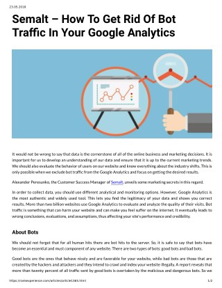 Semalt â€“ How To Get Rid Of Bot Traffic In Your Google Analytics