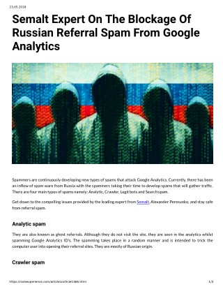 Semalt Expert On The Blockage Of Russian Referral Spam From Google Analytics