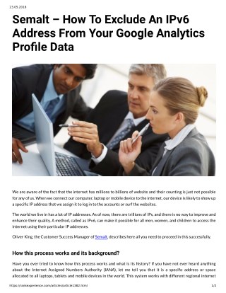Semalt â€“ How To Exclude An IPv6 Address From Your Google Analytics Prole Data