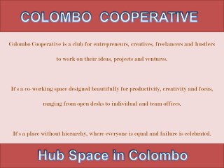 Flexible Desk Office Space Sri Lanka | Hub Space in Colombo