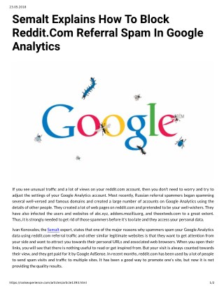 Semalt Explains How To Block Reddit.Com Referral Spam In Google Analytics