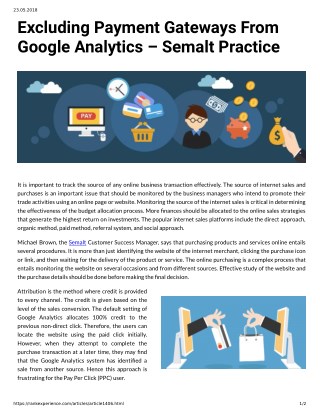 Excluding Payment Gateways From Google Analytics â€“ Semalt Practice