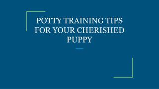 POTTY TRAINING TIPS FOR YOUR CHERISHED PUPPY