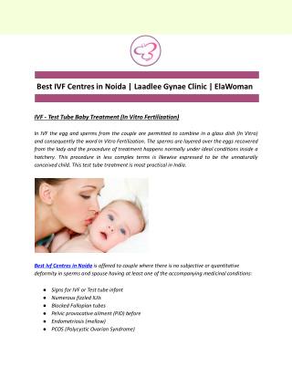 Best IVF Centres in Noida | Laadlee Gynae Clinic | ElaWoman