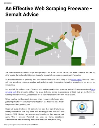 An Effective Web Scraping Freeware Semalt Advice