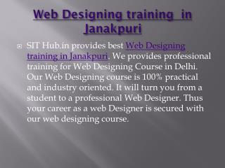 Web Designing training in Janakpuri