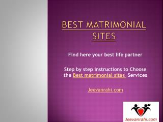 Best Matrimonial Sites