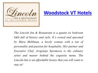 Woodstock VT Hotels
