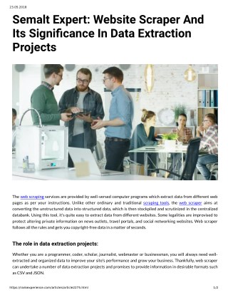 Semalt Expert: Website Scraper And Its Signicance In Data Extraction Projects