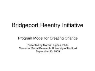 Bridgeport Reentry Initiative