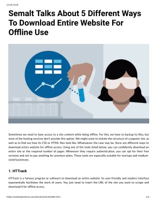 Semalt Talks About 5 Different Ways To Download Entire Website For Oine Use