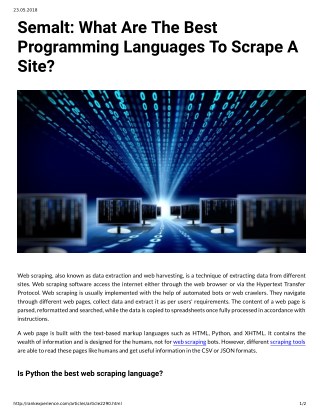 Semalt: What Are The Best Programming Languages To Scrape A Site?