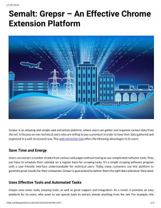 Semalt: Grepsr â€“ An Effective Chrome Extension Platform