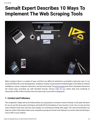 Semalt Expert Describes 10 Ways To Implement The Web Scraping Tools