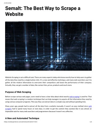 Semalt: The Best Way to Scrape a Website