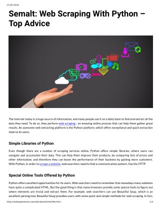 Semalt: Web Scraping With Python â€“ Top Advice