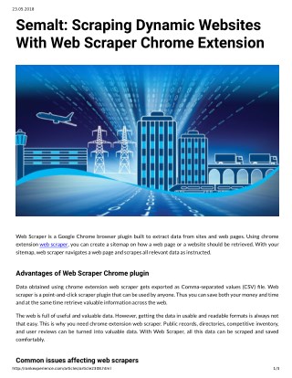 Semalt: Scraping Dynamic Websites With Web Scraper Chrome Extension