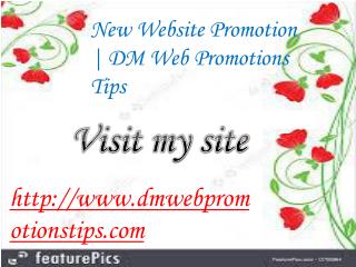 New Website Promotion | DM Web Promotions Tips