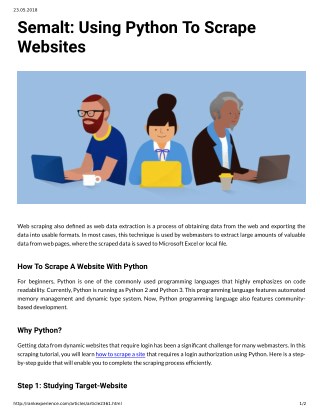 Semalt: Using Python To Scrape Websites