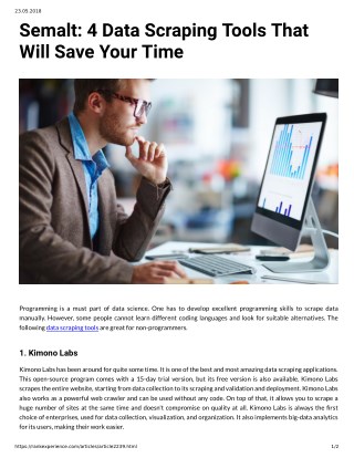 Semalt: 4 Data Scraping Tools That Will Save Your Time