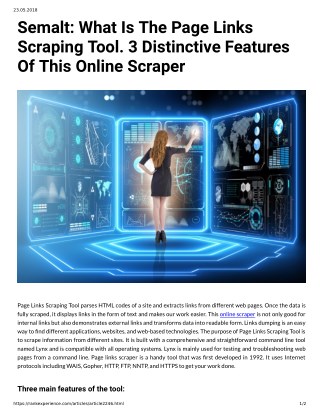 Semalt: What Is The Page Links Scraping Tool. 3 Distinctive Features Of This Online Scraper
