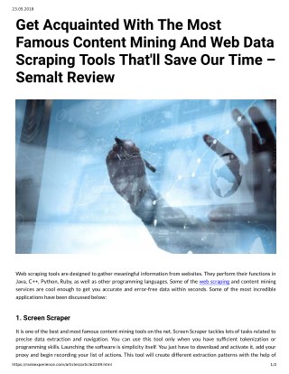 Get Acquainted With The Most Famous Content Mining And Web Data Scraping Tools That'll Save Our Time Semalt Review