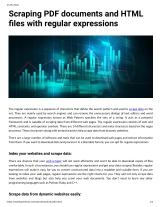 Scraping PDF documents and HTML files with regular expressions
