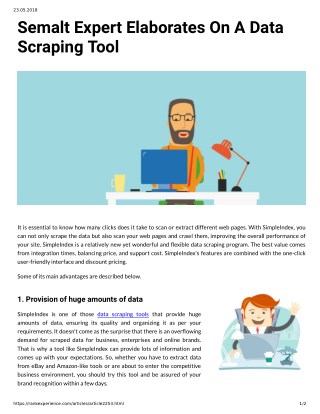 Semalt Expert Elaborates On A Data Scraping Tool