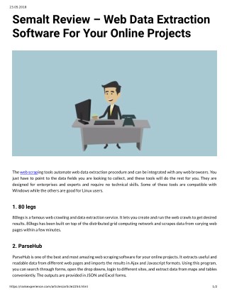 Semalt Review Web Data Extraction Software For Your Online Projects