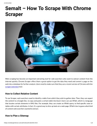 Semalt How To Scrape With Chrome Scraper