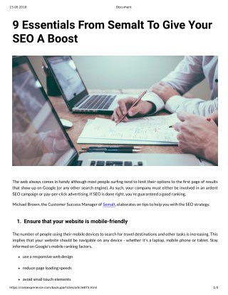 9 Essentials From Semalt To Give Your SEO A Boost