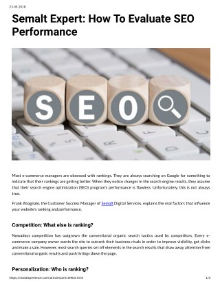 Semalt Expert: How To Evaluate SEO Performance