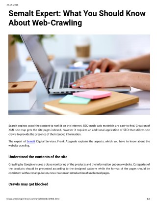 Semalt Expert: What You Should Know About Web Crawling