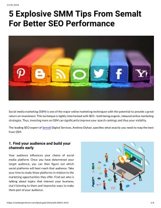 5 Explosive SMM Tips From Semalt For Better SEO Performance