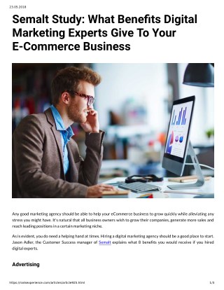 Semalt Study: What Benefits Digital Marketing Experts Give To Your E - Commerce Business