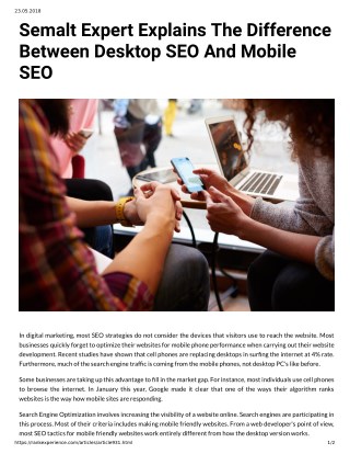 Semalt Expert Explains The Difference Between Desktop SEO And Mobile SEO