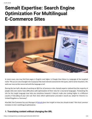 Semalt Expertise: Search Engine Optimization For Multilingual E Commerce Sites