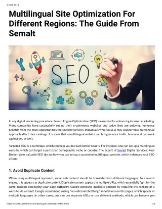 Multilingual Site Optimization For Different Regions: The Guide From Semalt