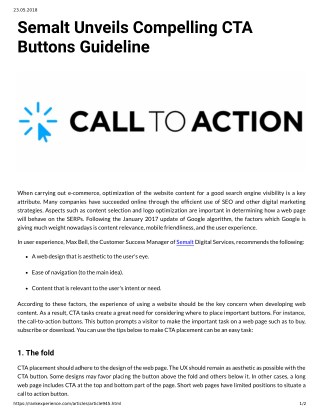 Semalt Unveils Compelling CTA Buttons Guideline