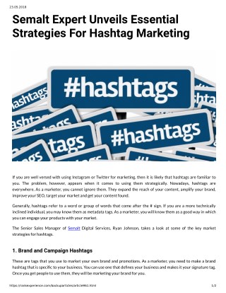 Semalt Expert Unveils Essential Strategies For Hashtag Marketing