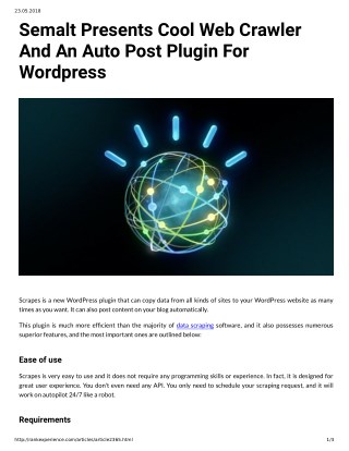 Semalt Presents Cool Web Crawler And An Auto Post Plugin For Wordpress