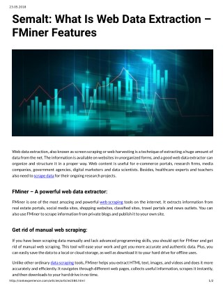 Semalt: What Is Web Data Extraction â€“ FMiner Features