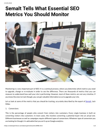 Semalt Tells What Essential SEO Metrics You Should Monitor