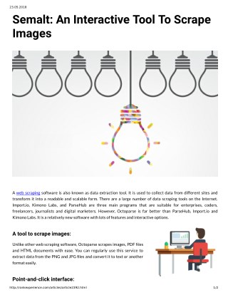 Semalt: An Interactive Tool To Scrape Images