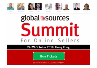 Global Sources Summit October 2018 for Online and Amazon Sellers