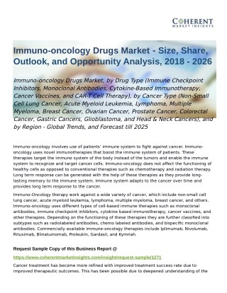Immuno-oncology Drugs Market - Forecast till 2025