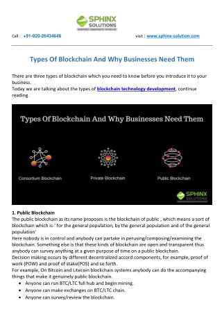 Types Of Blockchain And Why Businesses Need Them