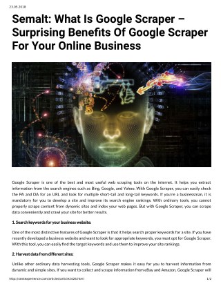 Semalt: What Is Google Scraper â€“ Surprising Benets Of Google Scraper For Your Online Business