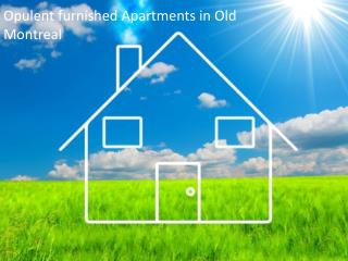 Opulent furnished Apartments in Old Montreal
