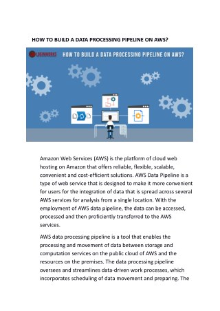 HOW TO BUILD A DATA PROCESSING PIPELINE ON AWS?